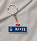 Porte-clés Panneau Autoroute "Paris"